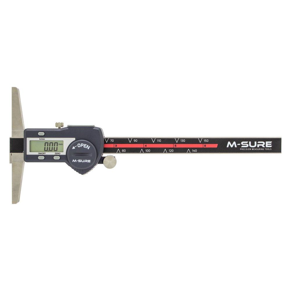 M-SURE MS-540-150 Digital Depth Gauge with hook 0-150mm (0-6 inch) MS ...