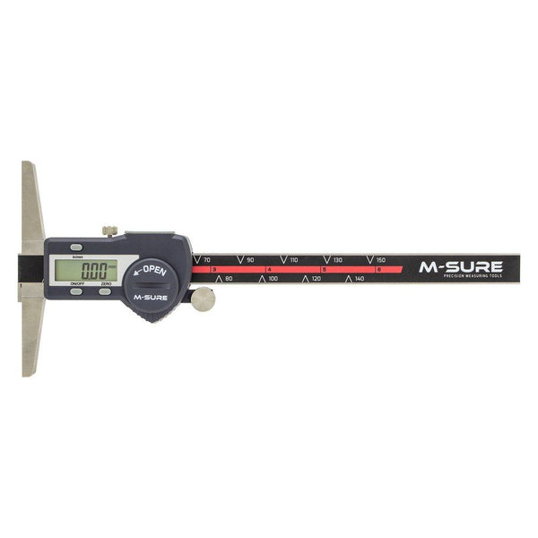 M-SURE MS-540-150 Digital Depth Gauge with Hook 0-150mm (0-6 inch) MS-540 Series