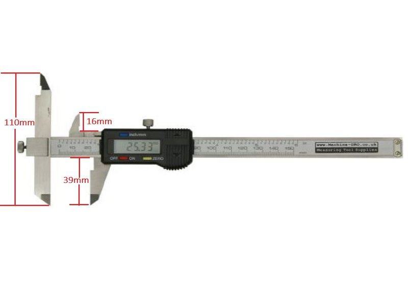 Machine DRO ME-CAL-OF-150 Digital Caliper Off Set Jaw 0-150mm (0-6 inch ...