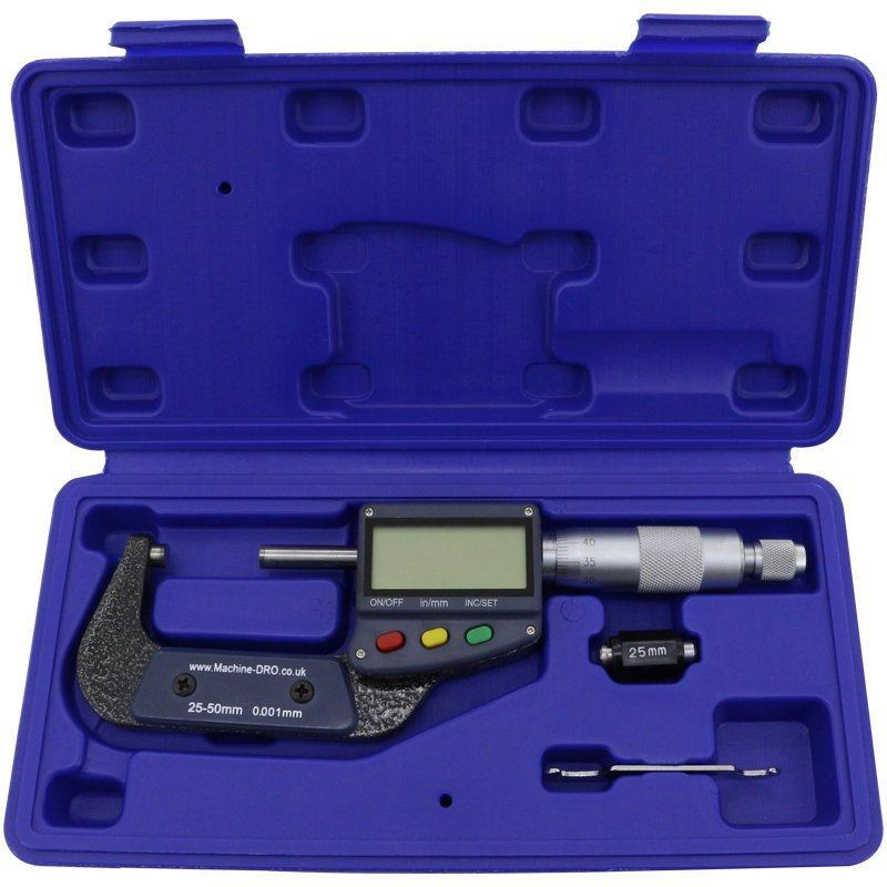 Pack of 5 25-50mm (1-2 inch) External/Outside Digital Micrometer With ...