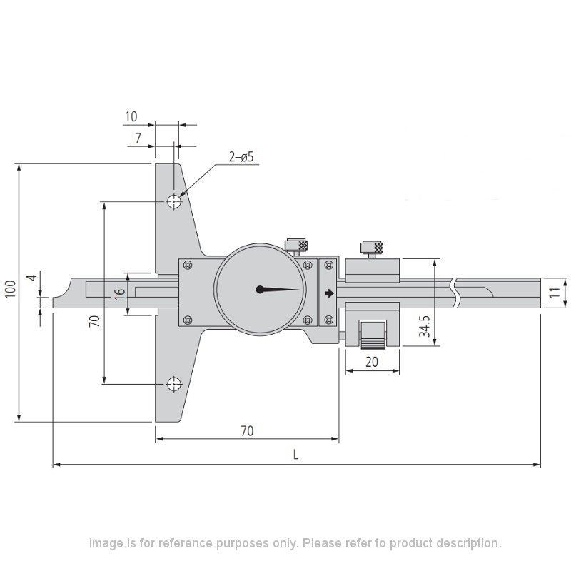 Mitutoyo Dial Depth Gauge '+/-0.001