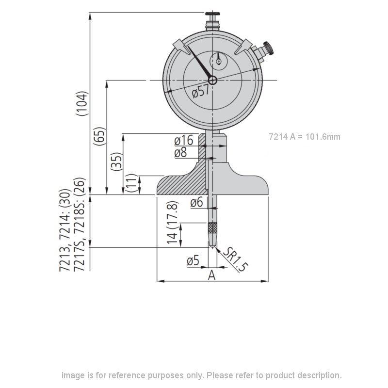 Mitutoyo Dial Rod Depth Gauge '+/-0.03mm Accuracy | 0-210mm Range ...