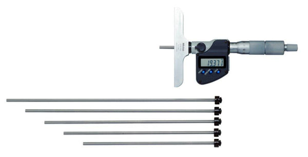 0-300mm (0-12") Mitutoyo 329-351-30 Digimatic Interchangeable Rod Depth Gauge SPC Data Output