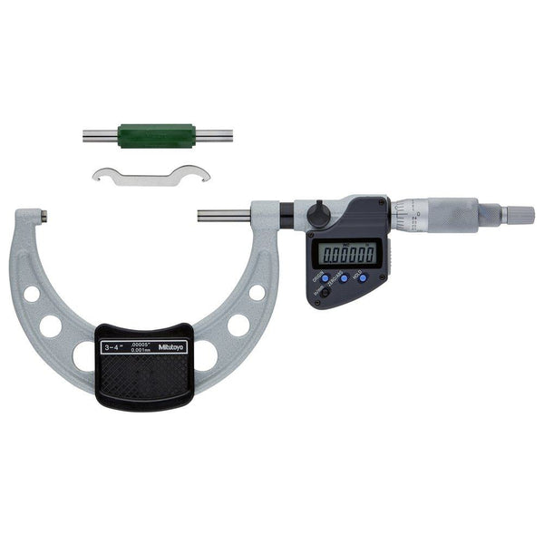 Mitutoyo Digital Micrometer Non Rotating Spindle Inch/Metric 3-4" 406-353-30