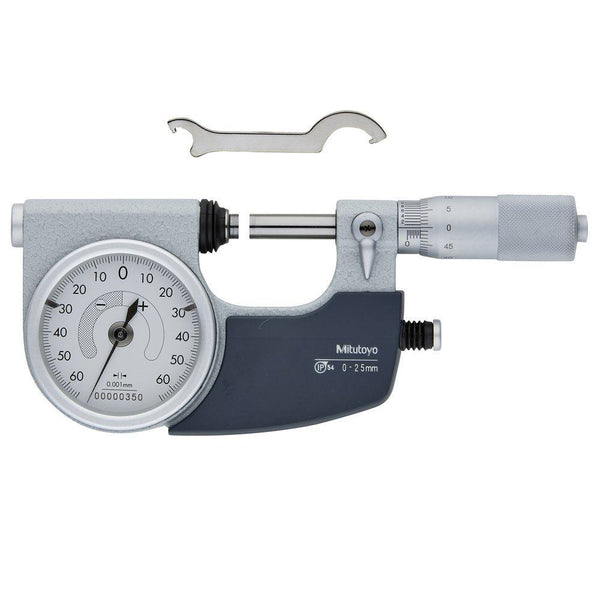 Mitutoyo Indicating Micrometer with Button Right 0-25mm 510-121