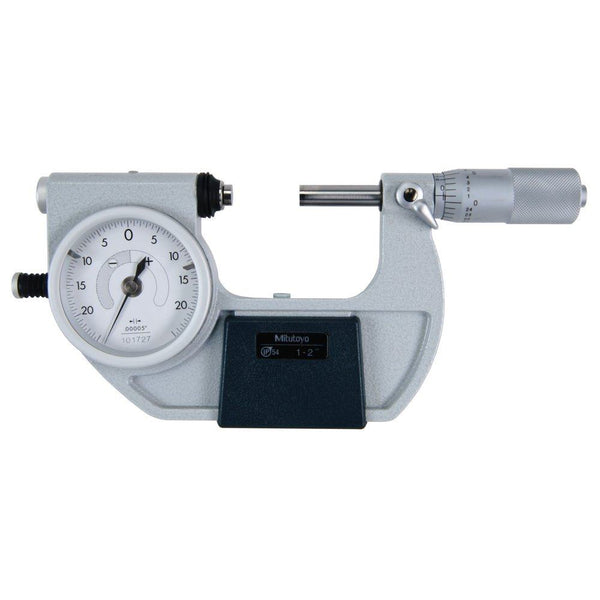 Mitutoyo Indicating Micrometer with Button Left 1-2" 510-132