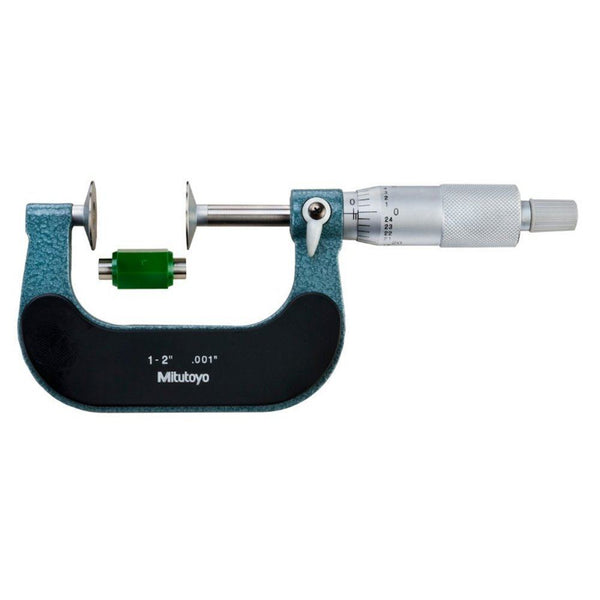 Mitutoyo Disc Micrometer Hardened Steel Disks 1-2 Inch 123-126