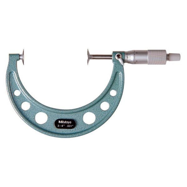 Mitutoyo Disc Micrometer Hardened Steel Disks 3-4 Inch 123-128
