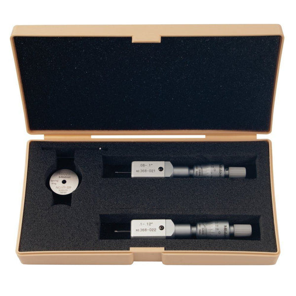 Mitutoyo 3-Point Internal Micrometer Holtest Set 0.08-0.12" (2 pcs.) 368-926