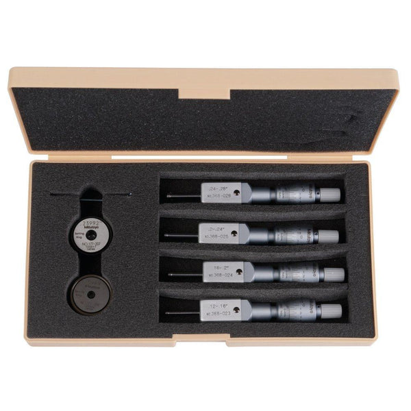 Mitutoyo 3-Point Internal Micrometer Holtest Set 0.12-0.28" (3 pcs.) 368-927