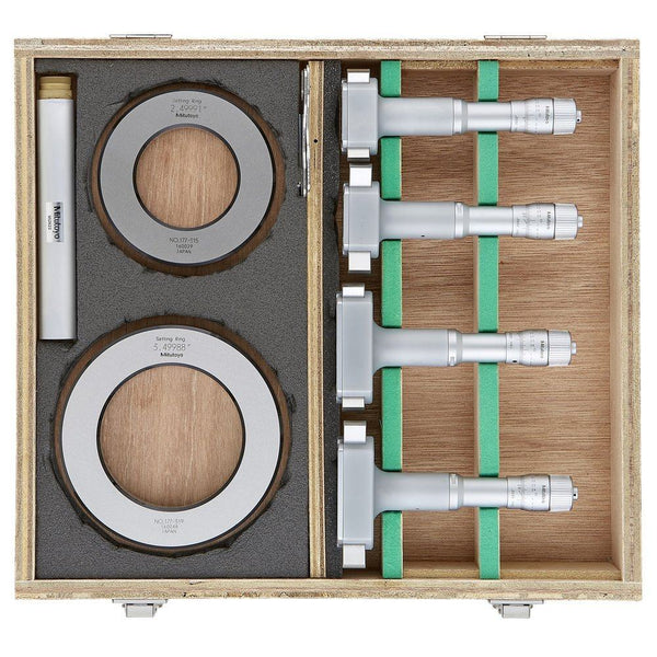Mitutoyo 3-Point Internal Micrometer Holtest Set 2-4" (4 pcs.) Economy Set 368-997