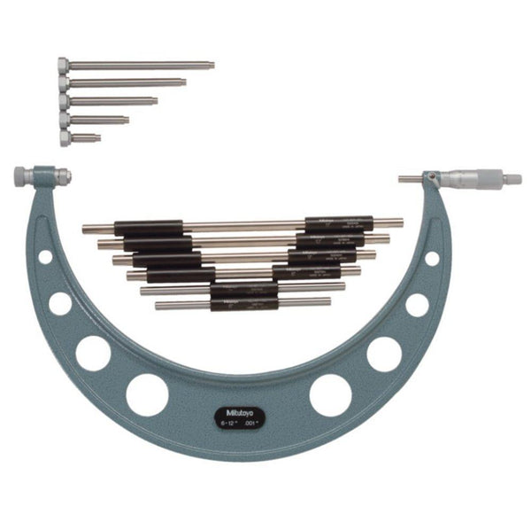 Mitutoyo 104-138 Series 104 Outside Micrometer 6-12" Interchangeable Anvil