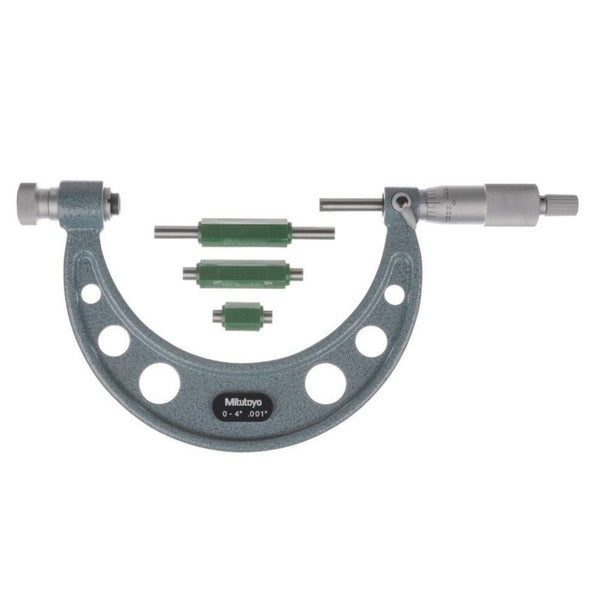 Mitutoyo 104-149 Series 104 Outside Micrometer 0-4" Interchangeable Anvil