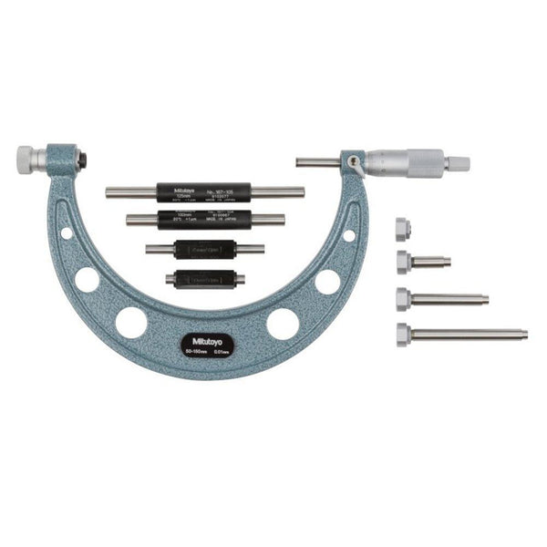 Mitutoyo 104-161A Series 104 Outside Micrometer 50-150mm Interchangeable Anvil