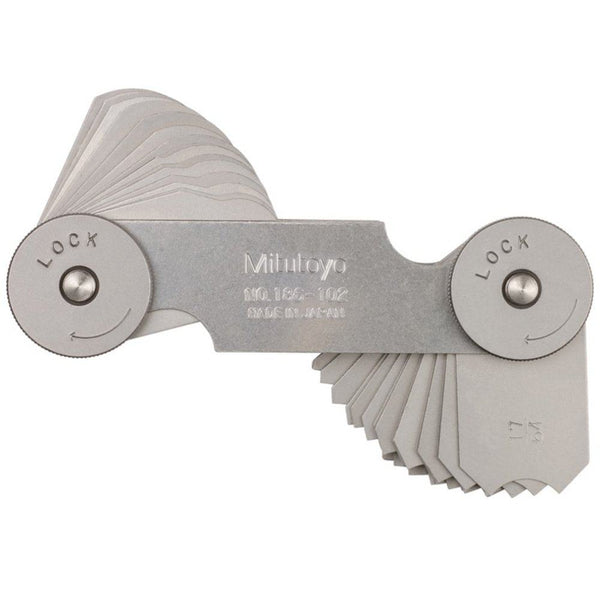 Mitutoyo Radius Gauge 17/64-1/2 Inch 16 Pairs 186-102