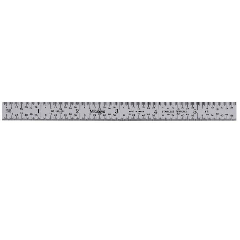 Mitutoyo Steel Rule Wide Rigid Rule 6 Inch 182-201 – Allendale Metrology