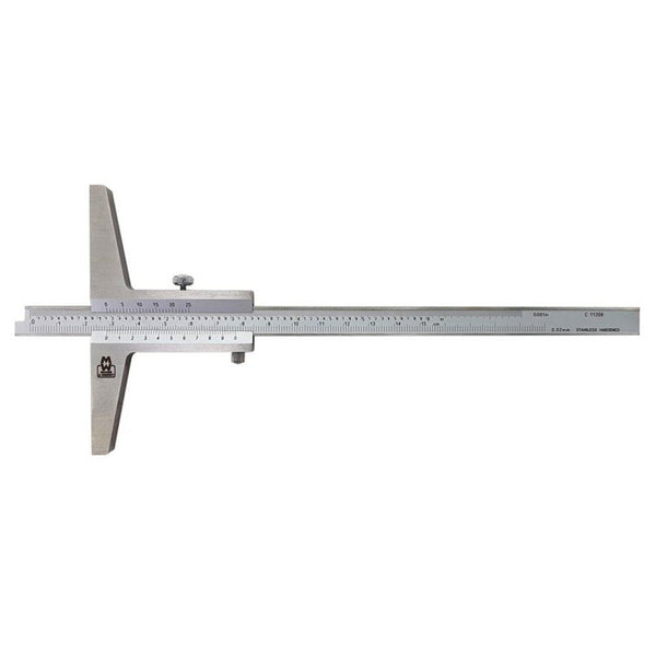 Moore and Wright 0-200mm 0-8" Vernier Depth Gauge 0.05mm 1/128" MW170-20B