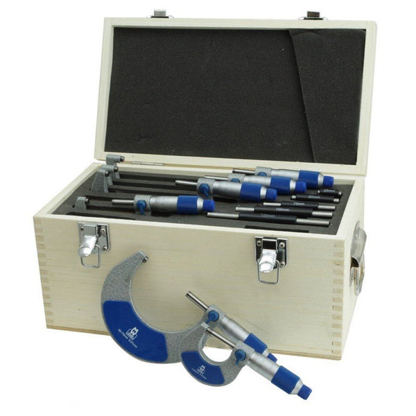 Moore and Wright 0-6" Imperial External Micrometer set MW215 Series MW215-03BLI