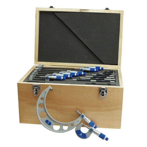 Moore and Wright 0-8" Imperial External Micrometer set MW215 Series MW215-04BLI