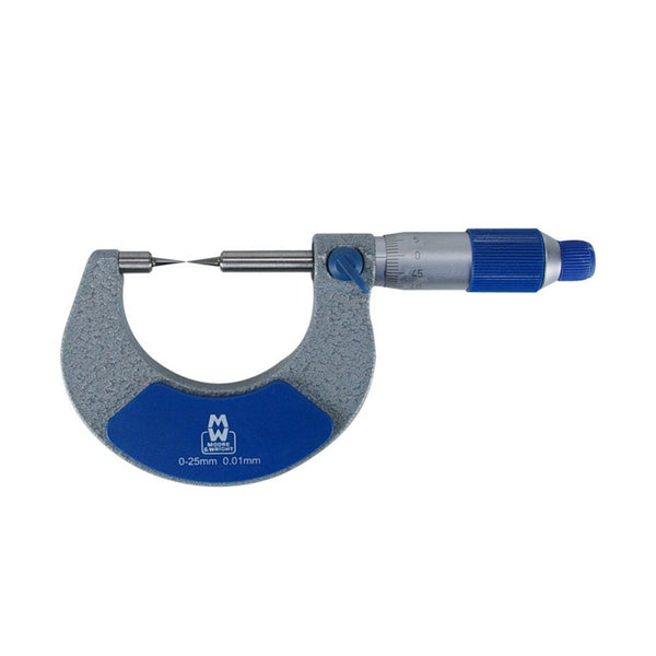 Moore and Wright 0-25mm Metric External Point Micrometer 270 Series MW270-01