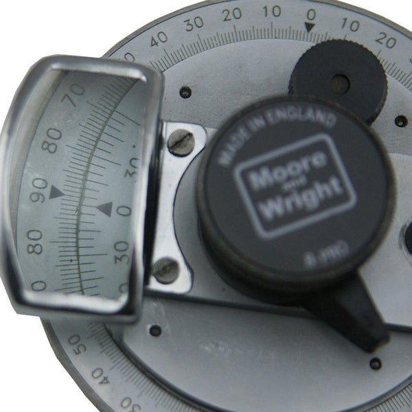 Moore and Wright Traditional Universal Bevel Protractor 6" Rule BPRO