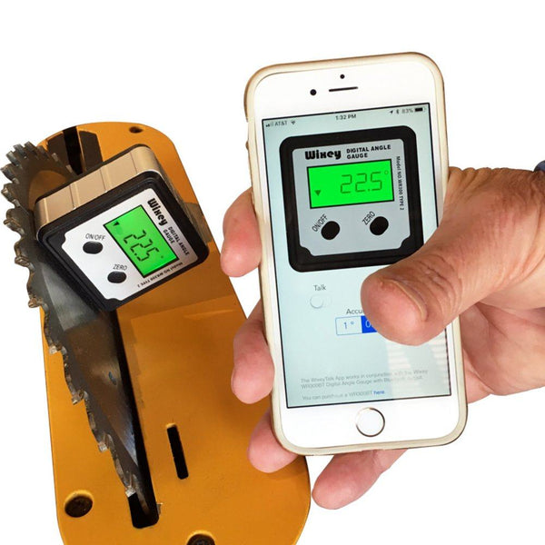 Smart Angle Gauge with Bluetooth connectivity to WixeyTalk App for Remote Display and Audio
